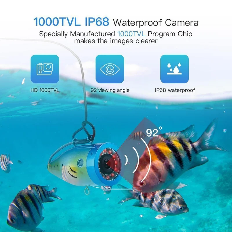 9 "30M 24pcs Infrarot und weiße LED Fischfinder Batterie Kontrollbox Unterwasser Video Fischerkamera