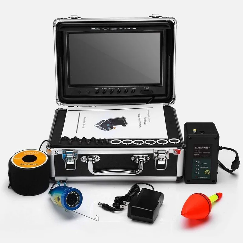 9 "30M 24pcs Infrarot und weiße LED Fischfinder Batterie Kontrollbox Unterwasser Video Fischerkamera
