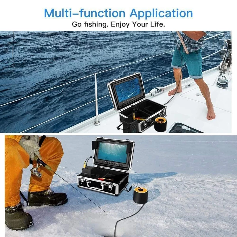 9 "30M 24pcs Infrarot und weiße LED Fischfinder Batterie Kontrollbox Unterwasser Video Fischerkamera