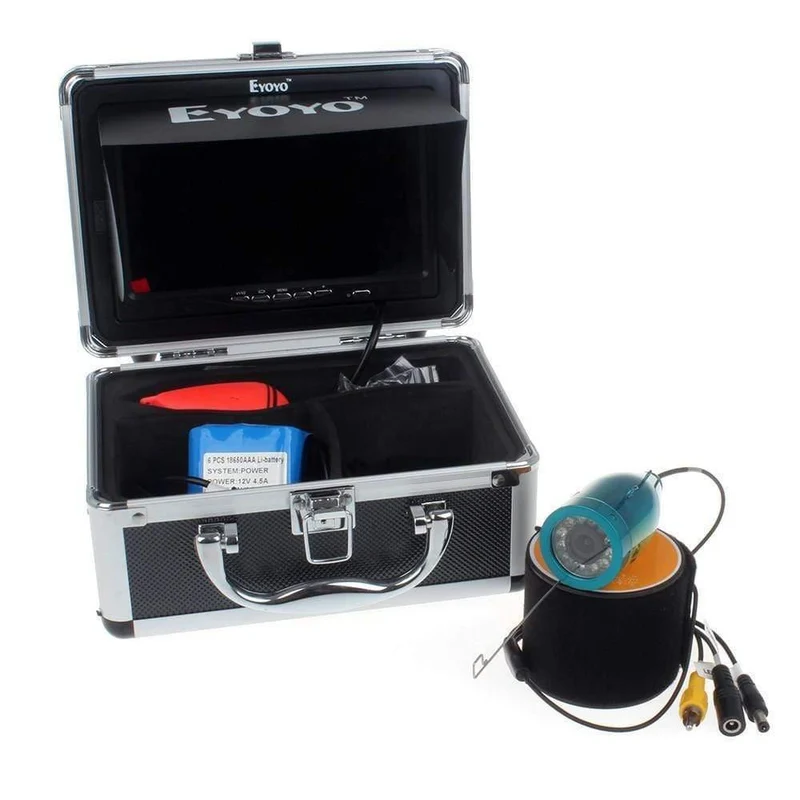 30M 1000TVL Fisch Finder Unterwasser Eis Meer Angeln 7 "Video Kamera Monitor AntiSunshine Shield Sonnenblende IR LED