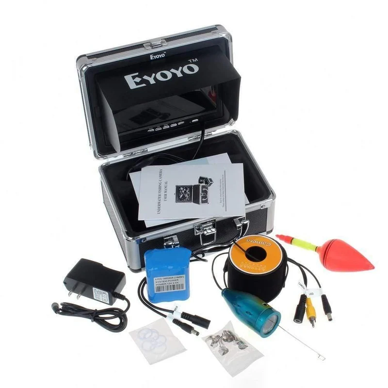 30M 1000TVL Fisch Finder Unterwasser Eis Meer Angeln 7 "Video Kamera Monitor AntiSunshine Shield Sonnenblende IR LED