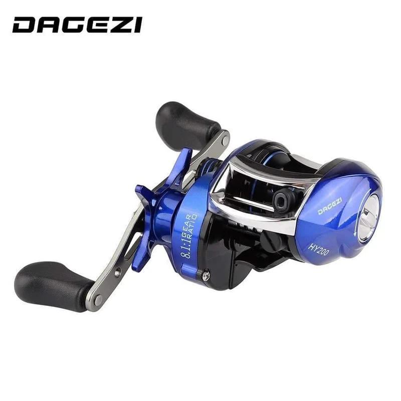8.1:1 Verhältnis Dual Brake System Baitcastingrolle 8kg Drag Power 12+1 BB Köder Angelrolle für Salzwasser Angelrad