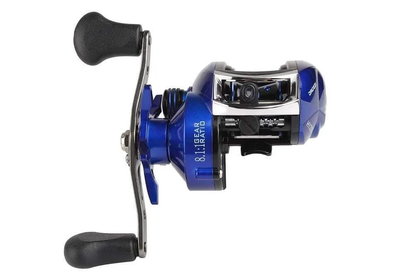 8.1:1 Verhältnis Dual Brake System Baitcastingrolle 8kg Drag Power 12+1 BB Köder Angelrolle für Salzwasser Angelrad