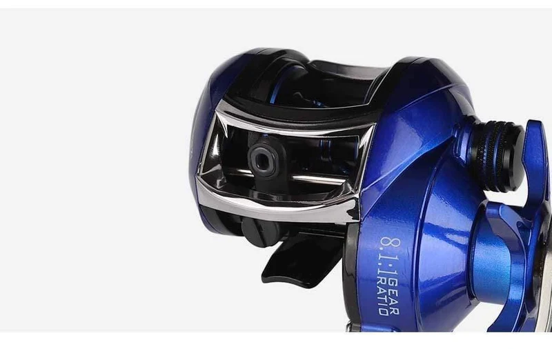 8.1:1 Verhältnis Dual Brake System Baitcastingrolle 8kg Drag Power 12+1 BB Köder Angelrolle für Salzwasser Angelrad