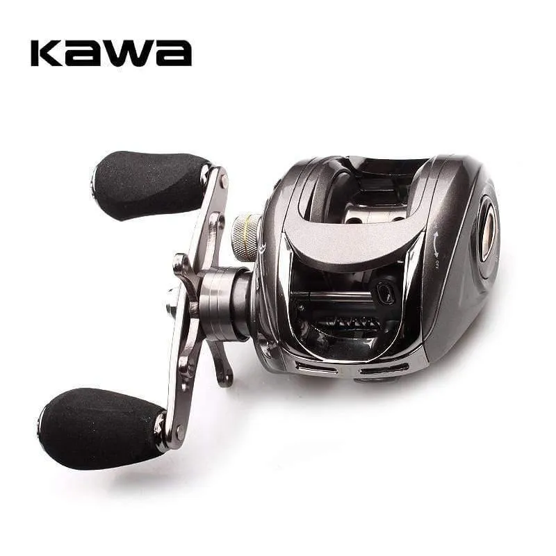 Baitcasting Angelrolle 6BB 5.1:1 Baitcasting Rechtshandrolle Magnetbremssystem Wassertropfenrad