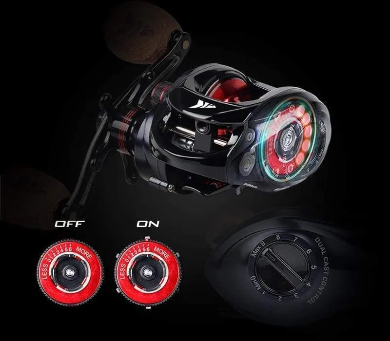 Spartacus/Spartacus Plus Baitcastingrolle 8KG Bremskraft 11+1 Kugellager 6.3:1 High Speed ​​230g Angelrolle