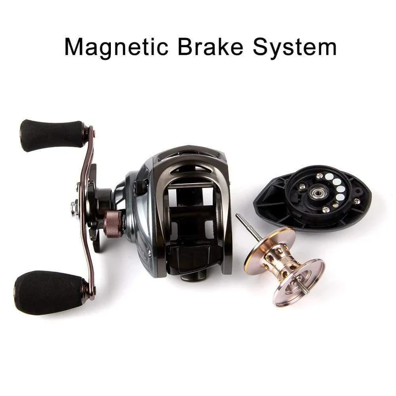 X1 CRL Plus Baitcasting-Rolle mit Doppelbremssystem 8KG Max Drag 11 + 1 BBs 6.3: 1 Hochgeschwindigkeits-Angelrolle