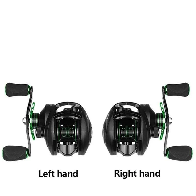 Baitcasting-Rollen Angelrolle mit Magnetbremse 8.1: 1 12 + 1 BB Spinning Angelrollen 8 kg Drag Links Rechts