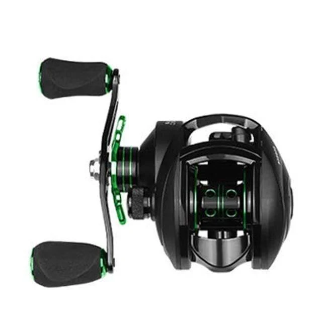 Baitcasting-Rollen Angelrolle mit Magnetbremse 8.1: 1 12 + 1 BB Spinning Angelrollen 8 kg Drag Links Rechts