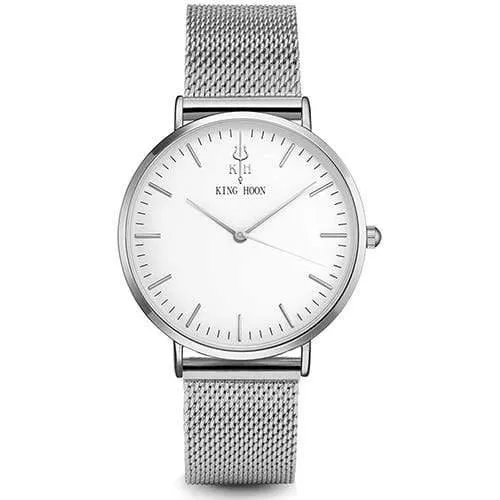 Damenuhr Damen Ultradünne Edelstahlband Quarz Armbanduhr Mode Weibliche Uhr Relogio