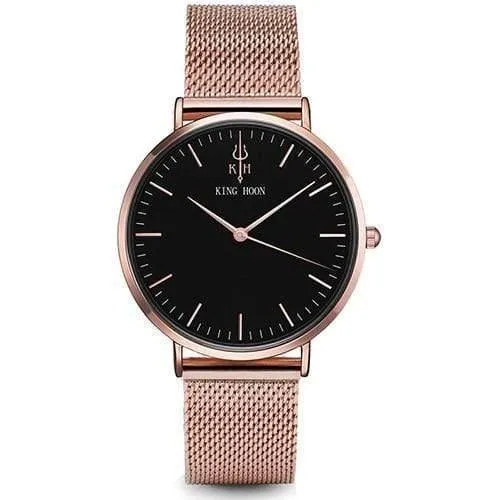 Damenuhr Damen Ultradünne Edelstahlband Quarz Armbanduhr Mode Weibliche Uhr Relogio