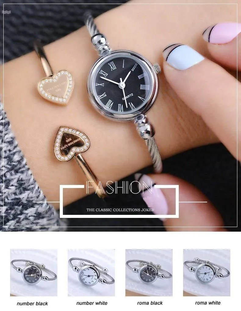 Frauenuhren elegantes kleines Armband weibliche Uhr BGG Art und Weisemarke römisches Vorwahlknopf Retro- Damearmbanduhrgeschenk