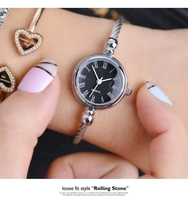 Frauenuhren elegantes kleines Armband weibliche Uhr BGG Art und Weisemarke römisches Vorwahlknopf Retro- Damearmbanduhrgeschenk