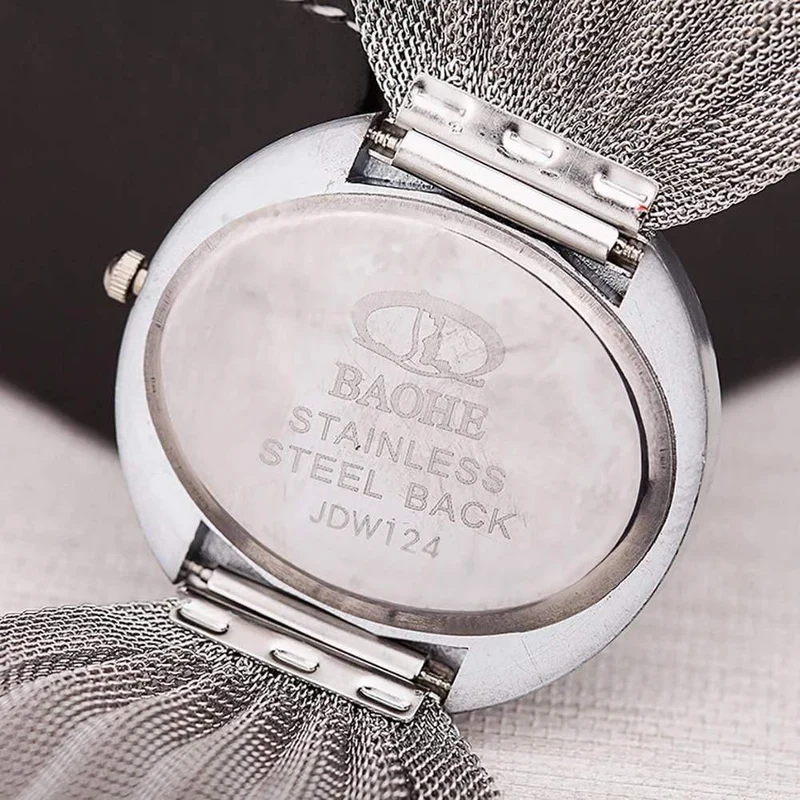 Uhr Frauen Armbanduhren Edelstahl für Frauen Armreifen Uhr Künstliche Kristall Armbanduhr