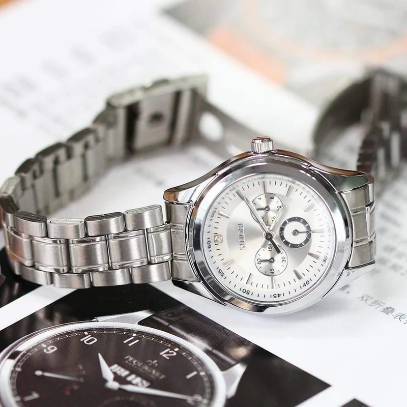Damenuhr Elegante Marke Berühmte Luxus Silber Quarzuhren Damen Stahl Antike Genf Armbanduhren Relogio Geschenk