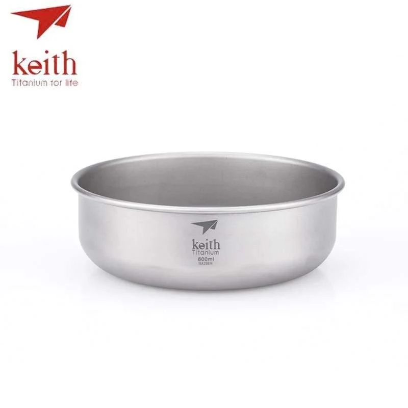 Camping-Schalen aus reinem Titan, 300 ml–900 ml, Schüsseln, Kochgeschirr, Geschirr, Besteck, Ti5333–Ti5338