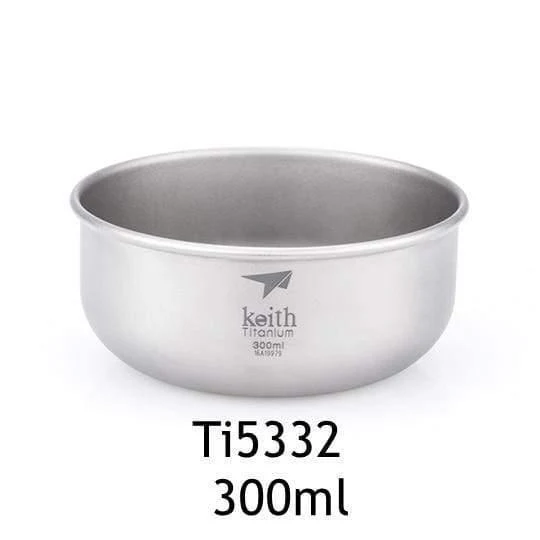 Camping-Schalen aus reinem Titan, 300 ml–900 ml, Schüsseln, Kochgeschirr, Geschirr, Besteck, Ti5333–Ti5338