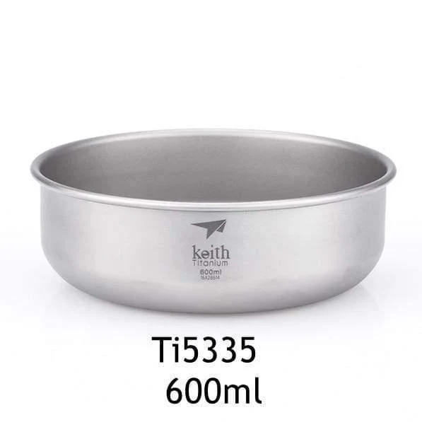 Camping-Schalen aus reinem Titan, 300 ml–900 ml, Schüsseln, Kochgeschirr, Geschirr, Besteck, Ti5333–Ti5338