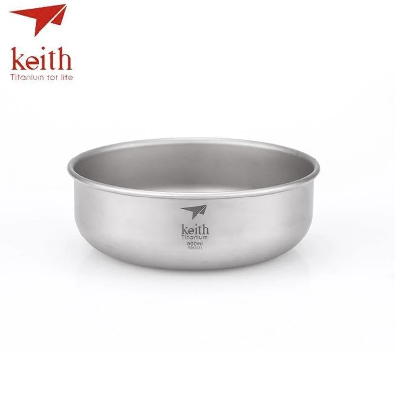 Camping-Schalen aus reinem Titan, 300 ml–900 ml, Schüsseln, Kochgeschirr, Geschirr, Besteck, Ti5333–Ti5338