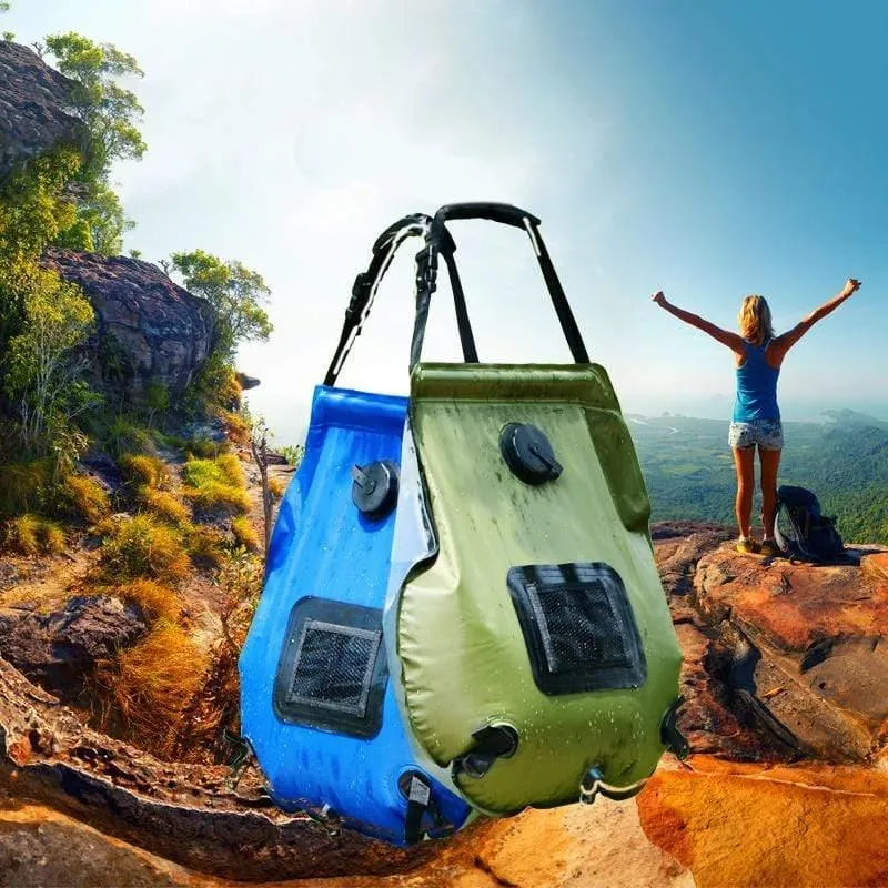 20L PVC Tragbare Outdoor Camping Dusche Wandern Wasser Tasche Wassertank Outdoor Wandern Solarenergie Beheizte Camp Dusche Taschen