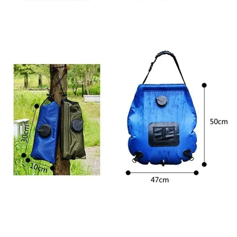 20L PVC Tragbare Outdoor Camping Dusche Wandern Wasser Tasche Wassertank Outdoor Wandern Solarenergie Beheizte Camp Dusche Taschen