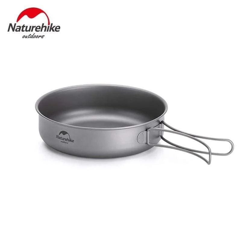 Titan Bratpfanne Schüssel Platte mit Klappgriff Ultraleicht Outdoor Camping Picknick Geschirr Geschirr