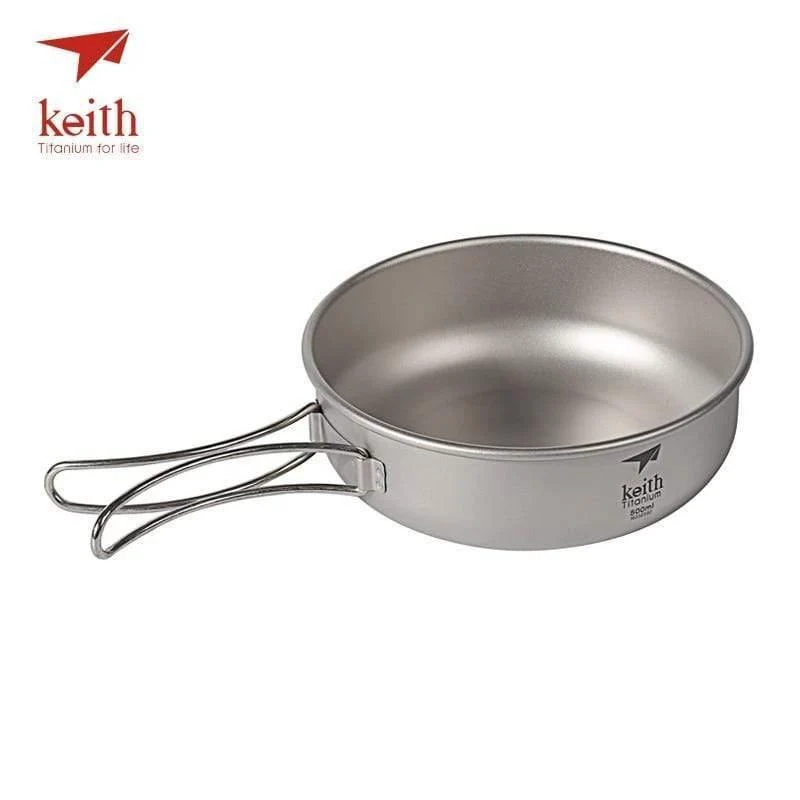 Camping Titanschalen 300ml-600ml Mit Titanklappgriffen Klappschalen Kochgeschirr Geschirr Besteck Ti5323-Ti5326
