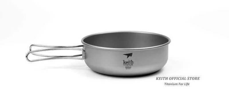 Camping Titanschalen 300ml-600ml Mit Titanklappgriffen Klappschalen Kochgeschirr Geschirr Besteck Ti5323-Ti5326