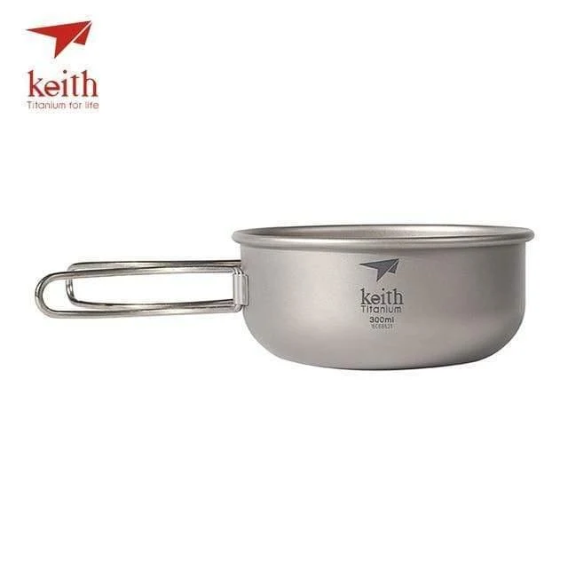 Camping Titanschalen 300ml-600ml Mit Titanklappgriffen Klappschalen Kochgeschirr Geschirr Besteck Ti5323-Ti5326