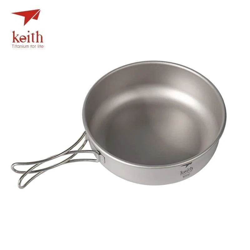 Camping Titanschalen 300ml-600ml Mit Titanklappgriffen Klappschalen Kochgeschirr Geschirr Besteck Ti5323-Ti5326