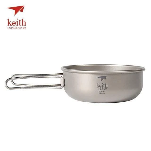 Camping Titanschalen 300ml-600ml Mit Titanklappgriffen Klappschalen Kochgeschirr Geschirr Besteck Ti5323-Ti5326