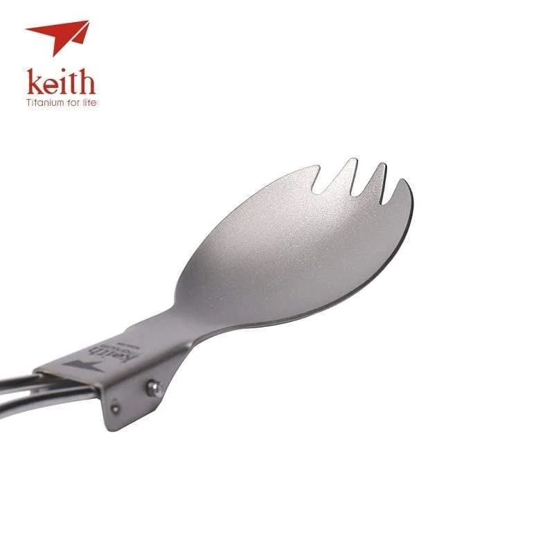 Titan Klappgabel Portable Outdoor Camping Besteck Reise Geschirr Picknick Wandern Bequem Gabel Löffel Nur 17.5g