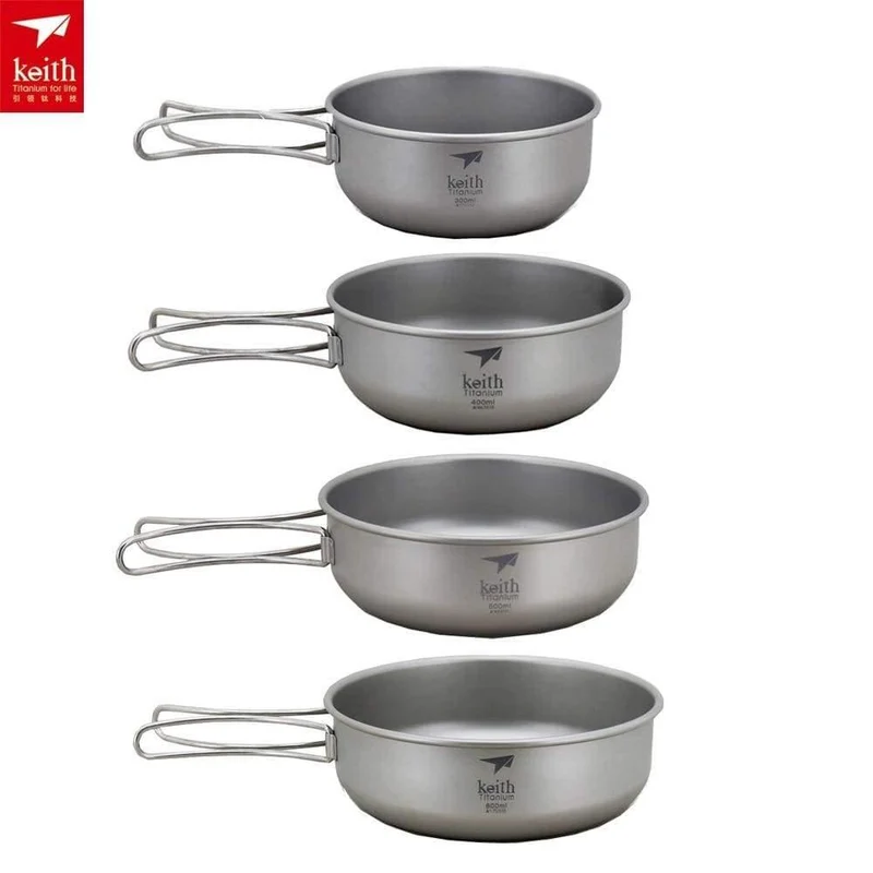 Camping 300ML-600ML Titanium Bowl Faltschüssel leicht nur Ti5323 / Ti5326