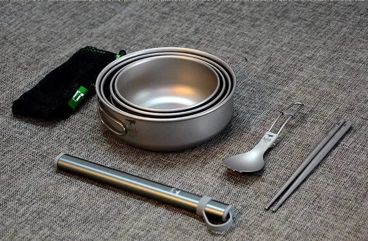 Camping 300ML-600ML Titanium Bowl Faltschüssel leicht nur Ti5323 / Ti5326