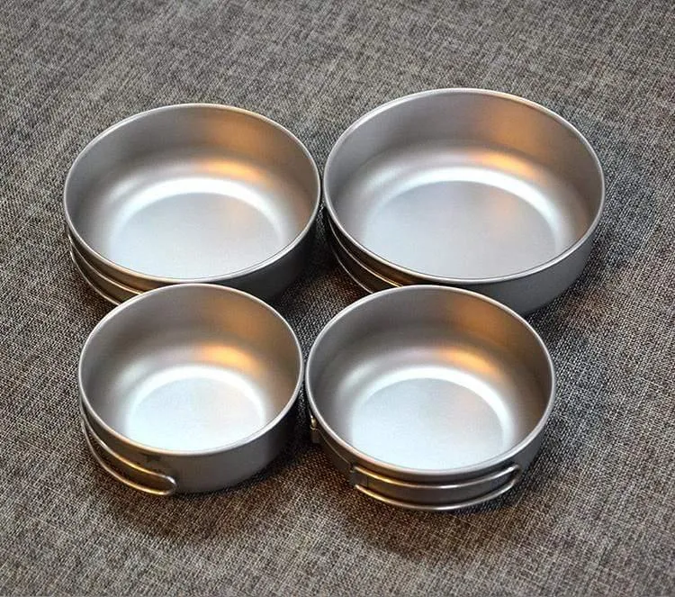 Camping 300ML-600ML Titanium Bowl Faltschüssel leicht nur Ti5323 / Ti5326