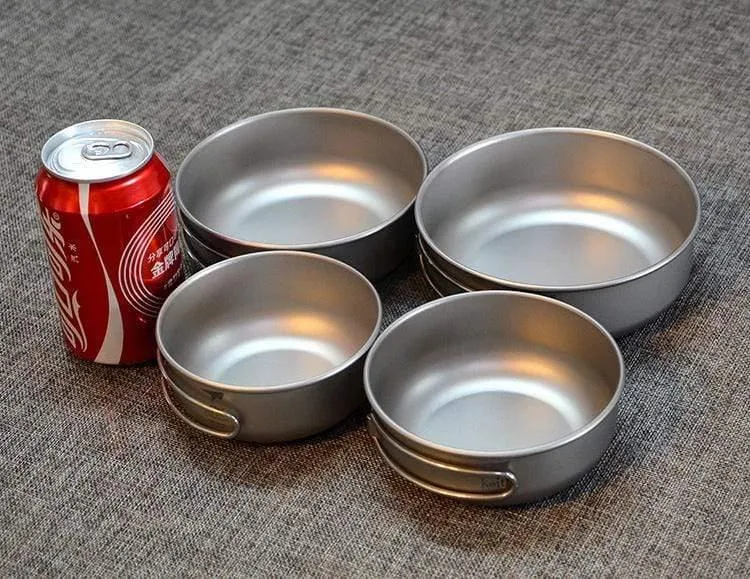 Camping 300ML-600ML Titanium Bowl Faltschüssel leicht nur Ti5323 / Ti5326