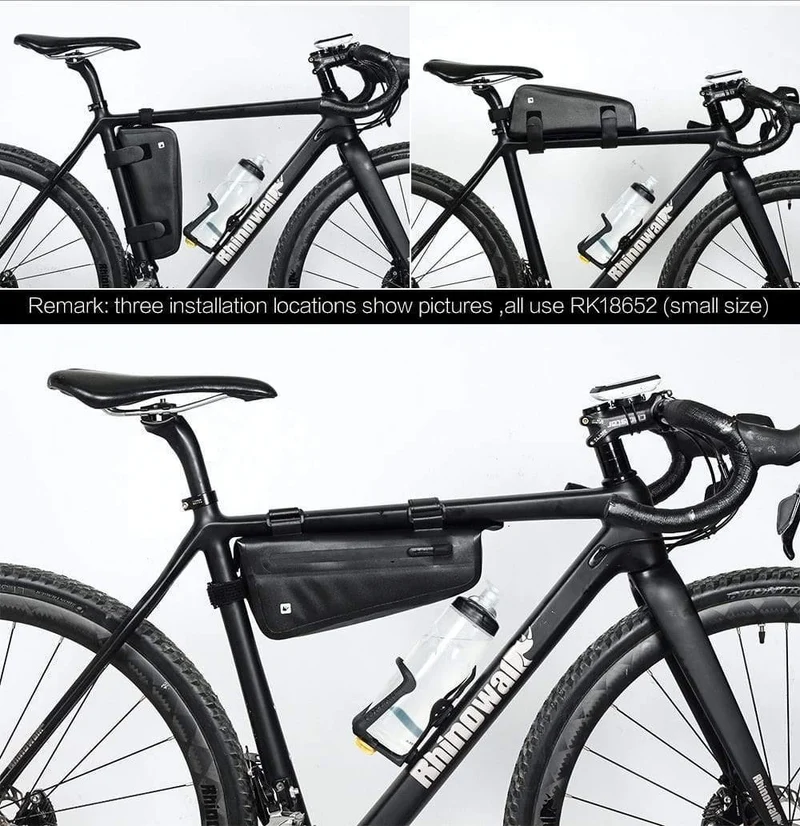 Fahrrad-Dreieck-Rahmentasche, vollständig wasserdicht, Vorderrohr-Fahrradtasche, 2.8 l, für Rennrad, MTB, faltbare Fahrrad-Aufbewahrungswerkzeugtaschen