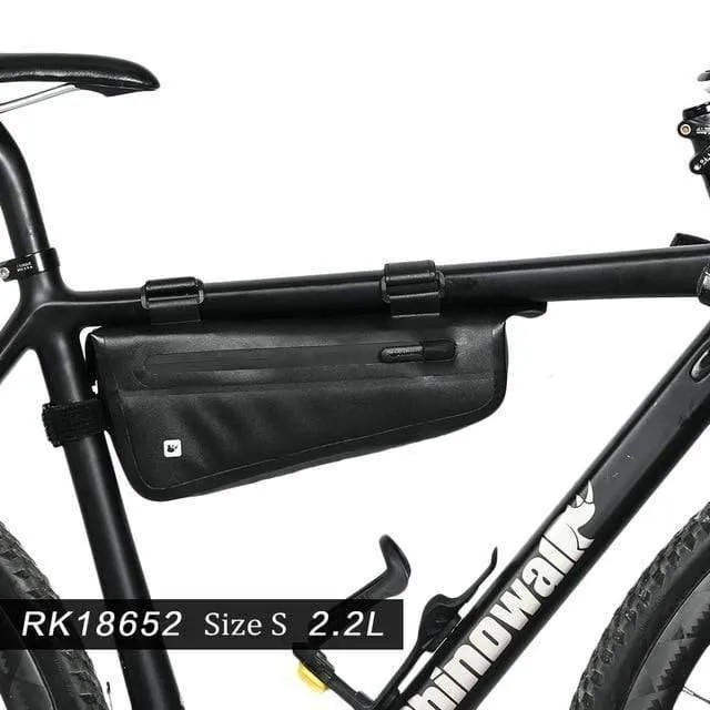 Fahrrad-Dreieck-Rahmentasche, vollständig wasserdicht, Vorderrohr-Fahrradtasche, 2.8 l, für Rennrad, MTB, faltbare Fahrrad-Aufbewahrungswerkzeugtaschen