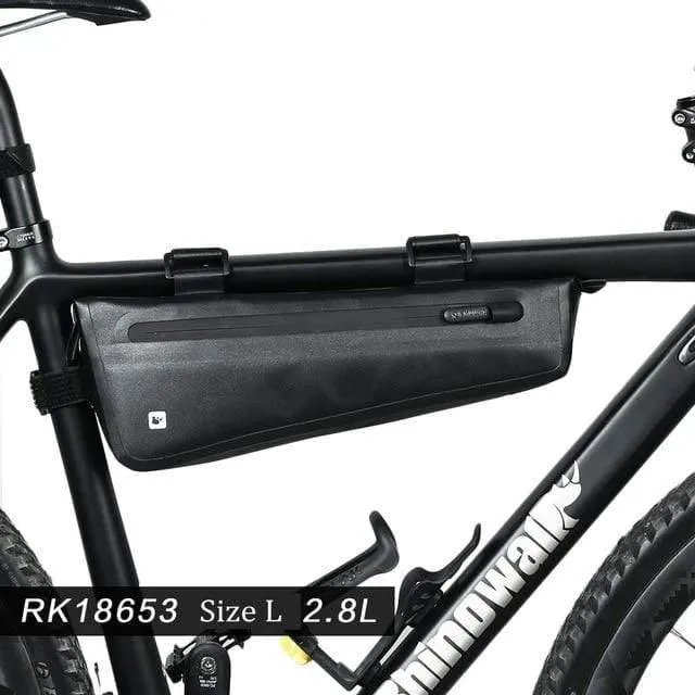 Fahrrad-Dreieck-Rahmentasche, vollständig wasserdicht, Vorderrohr-Fahrradtasche, 2.8 l, für Rennrad, MTB, faltbare Fahrrad-Aufbewahrungswerkzeugtaschen