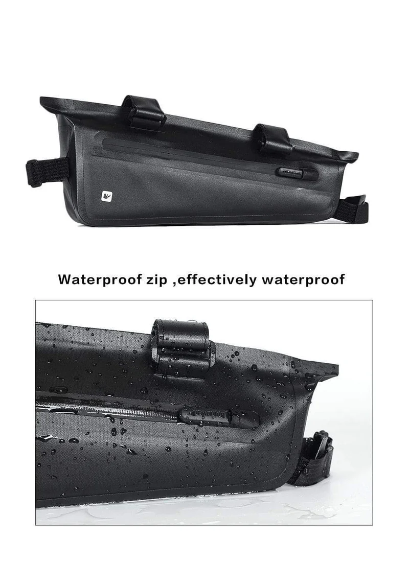 Fahrrad-Dreieck-Rahmentasche, vollständig wasserdicht, Vorderrohr-Fahrradtasche, 2.8 l, für Rennrad, MTB, faltbare Fahrrad-Aufbewahrungswerkzeugtaschen