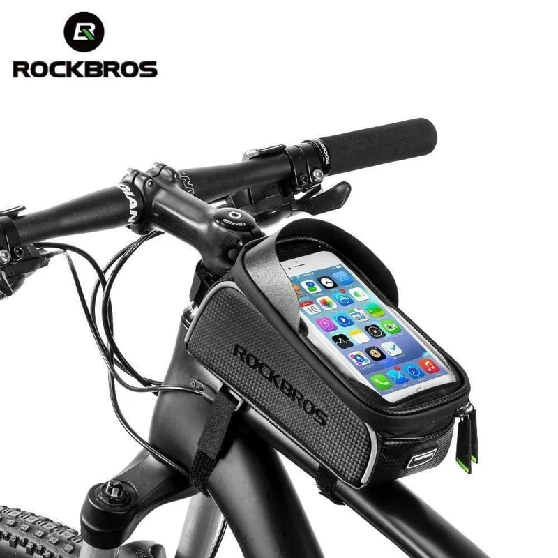 MTB Fahrradtasche 6" Touchscreen Rahmen Reflektierende Tasche Fahrradoberteil Wasserdichte Schlauchtasche Telefonhülle Fahrradzubehör