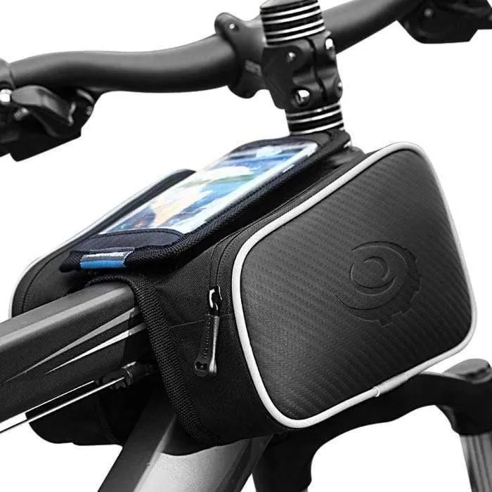1.8 l wasserdichte Fahrradtasche, Fahrradrahmen, Vorderrad-Steuerrohr, Touchscreen-Gepäcktasche, Doppeltasche für 4.8/5.5 Zoll Telefon