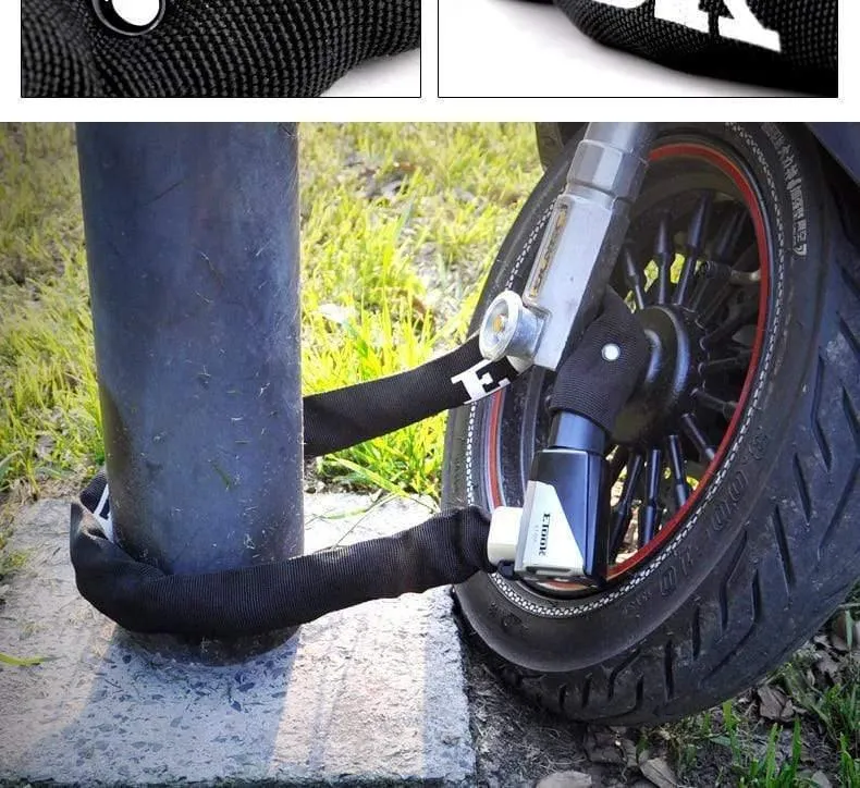 Fahrradkettenschloss Motorradschloss Fahrradzubehör Anti-12-Tonnen-Hydraulikschere Reflektierendes Tuch Schweizer Technologie Zylinder