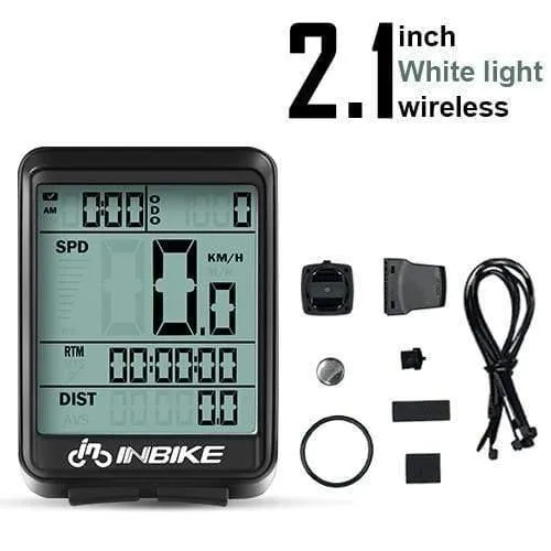 Wasserdichter Fahrradcomputer, kabellos und kabelgebunden, MTB-Fahrrad, Kilometerzähler, Stoppuhr, Tachometer, Uhr, LED, digitale Rate