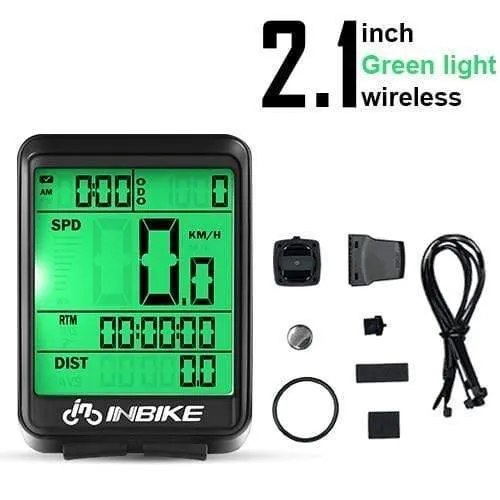 Wasserdichter Fahrradcomputer, kabellos und kabelgebunden, MTB-Fahrrad, Kilometerzähler, Stoppuhr, Tachometer, Uhr, LED, digitale Rate