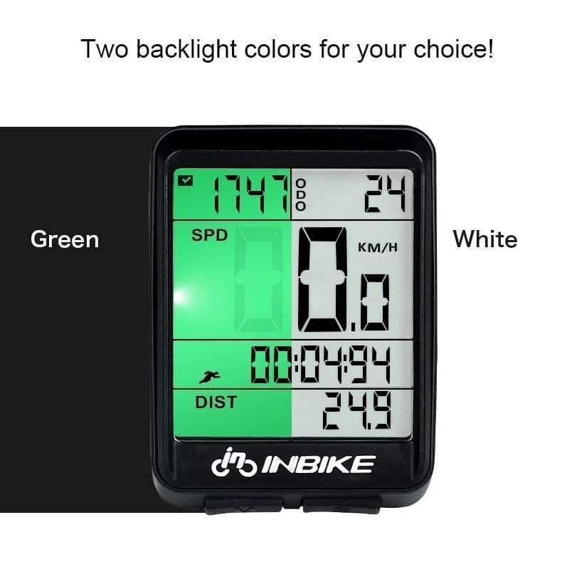 Wasserdichter Fahrradcomputer, kabellos und kabelgebunden, MTB-Fahrrad, Kilometerzähler, Stoppuhr, Tachometer, Uhr, LED, digitale Rate