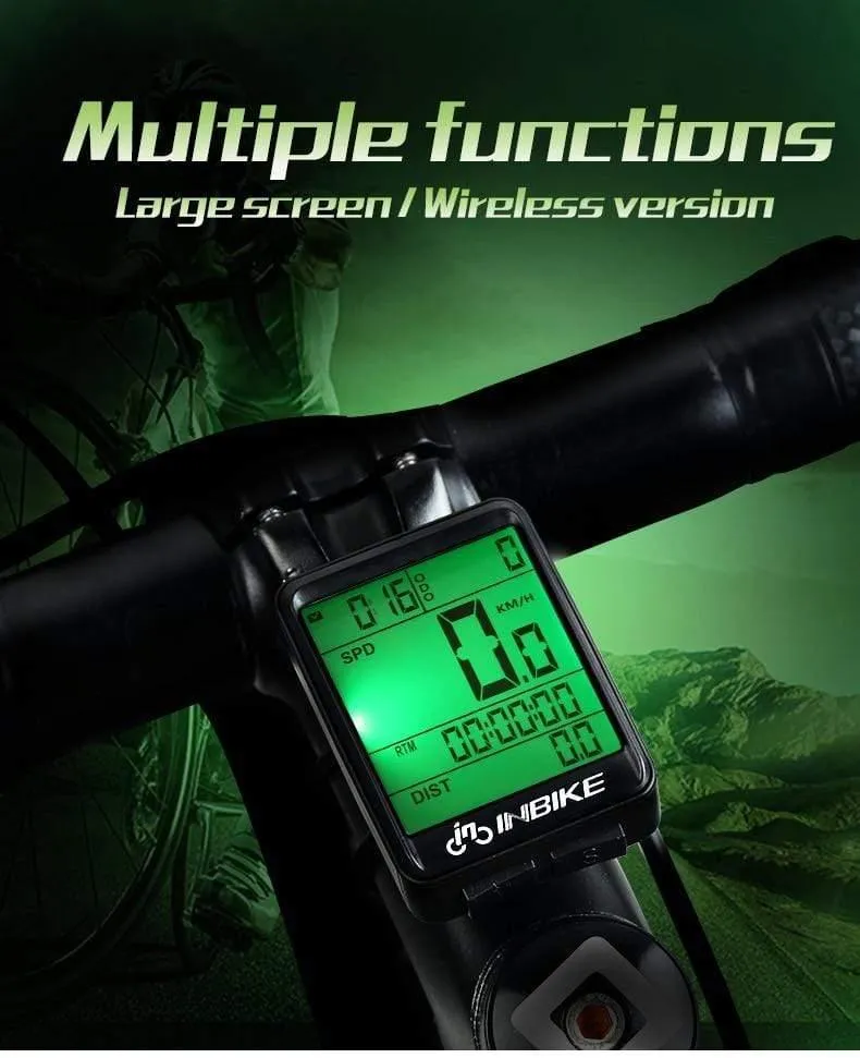 Wasserdichter Fahrradcomputer, kabellos und kabelgebunden, MTB-Fahrrad, Kilometerzähler, Stoppuhr, Tachometer, Uhr, LED, digitale Rate