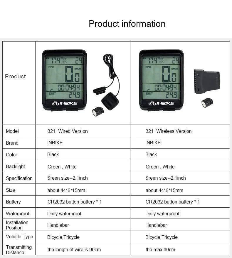 Wasserdichter Fahrradcomputer, kabellos und kabelgebunden, MTB-Fahrrad, Kilometerzähler, Stoppuhr, Tachometer, Uhr, LED, digitale Rate
