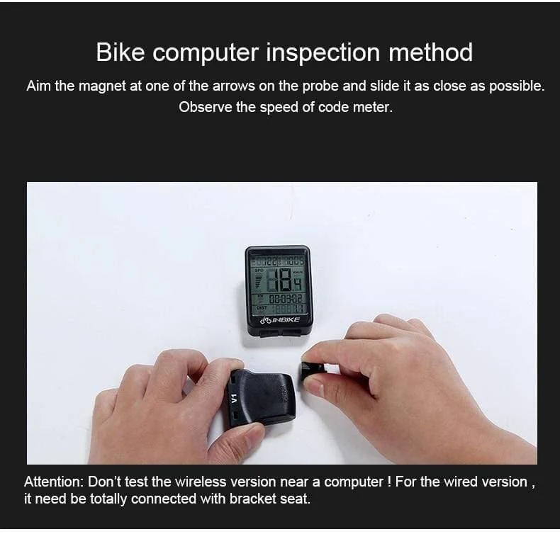 Wasserdichter Fahrradcomputer, kabellos und kabelgebunden, MTB-Fahrrad, Kilometerzähler, Stoppuhr, Tachometer, Uhr, LED, digitale Rate