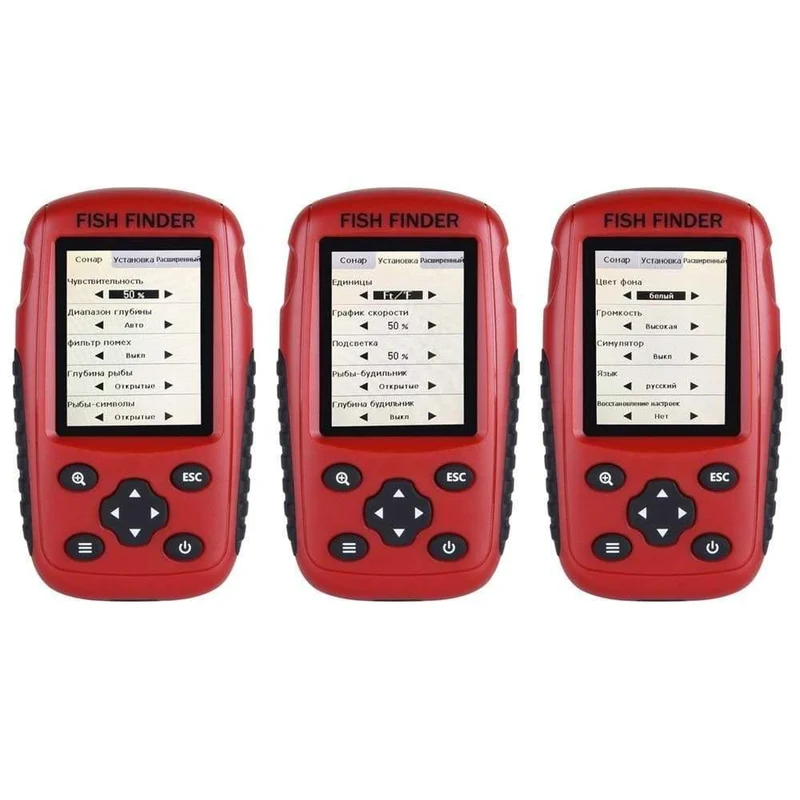 Russisch/Englisch Wireless Sonar Sensor Fish Finder 0.6-40 m Tiefe Echolot für Winter Eis Angeln Tackle Fishfinder